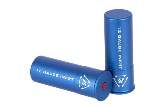 Strike Industries 12 gauge dummy rounds contains 2 precision machined aluminum with tough blue anodized finish.